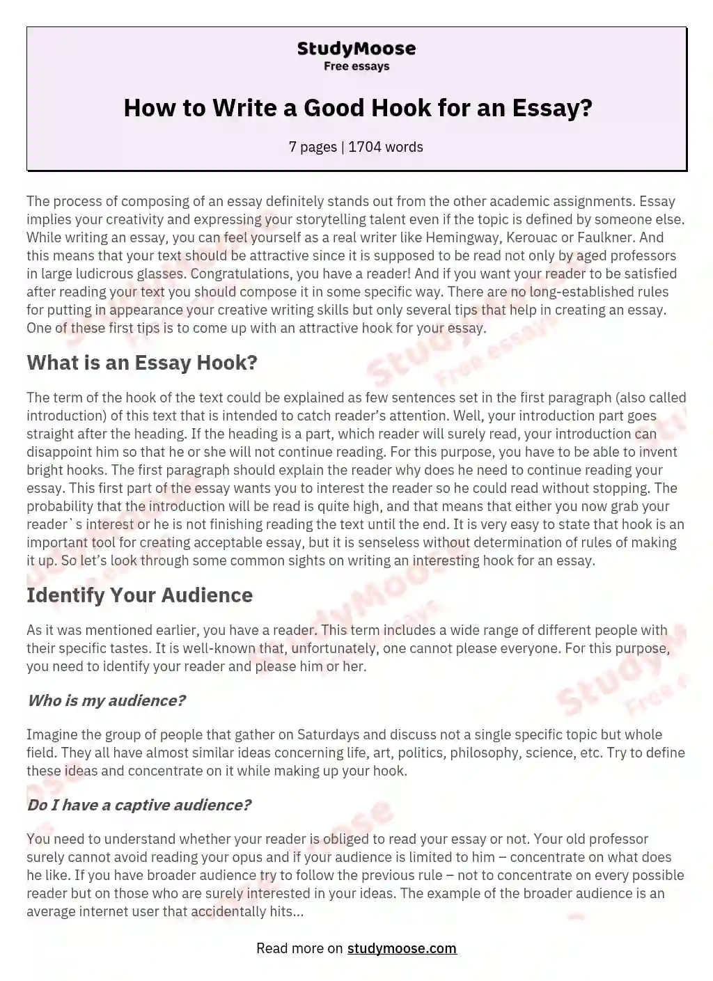good hooks for essays about yourself