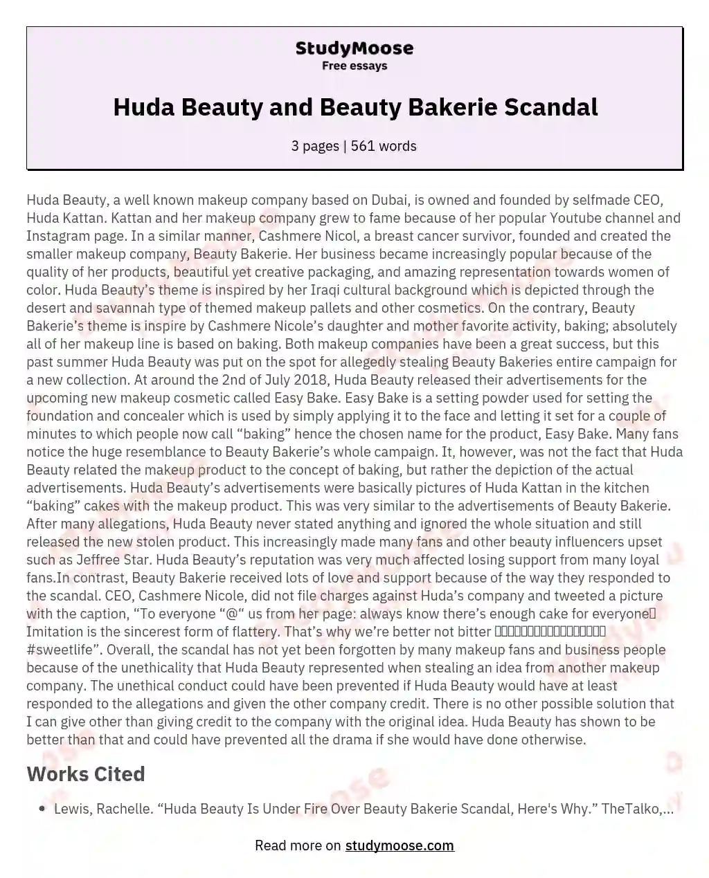 Huda Beauty and Beauty Bakerie Scandal