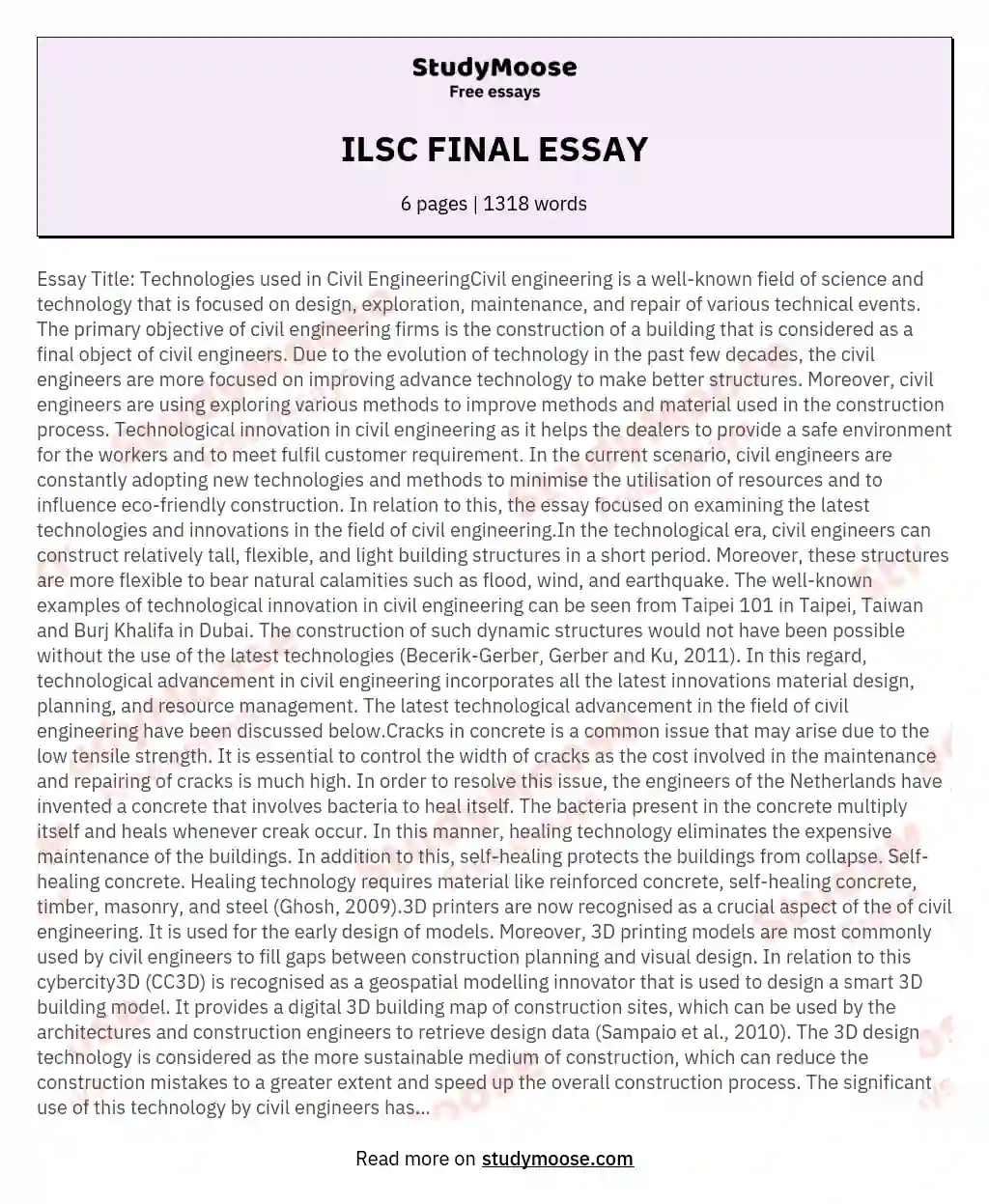 ILSC FINAL ESSAY essay