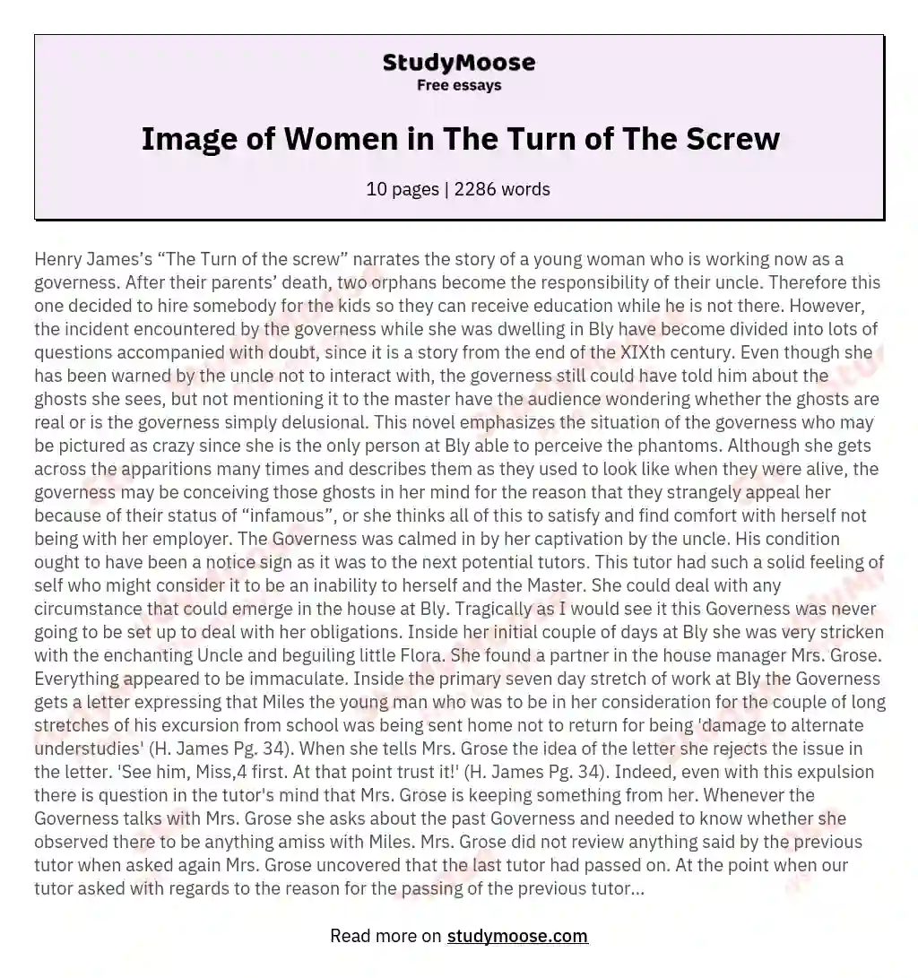 Image of Women in The Turn of The Screw