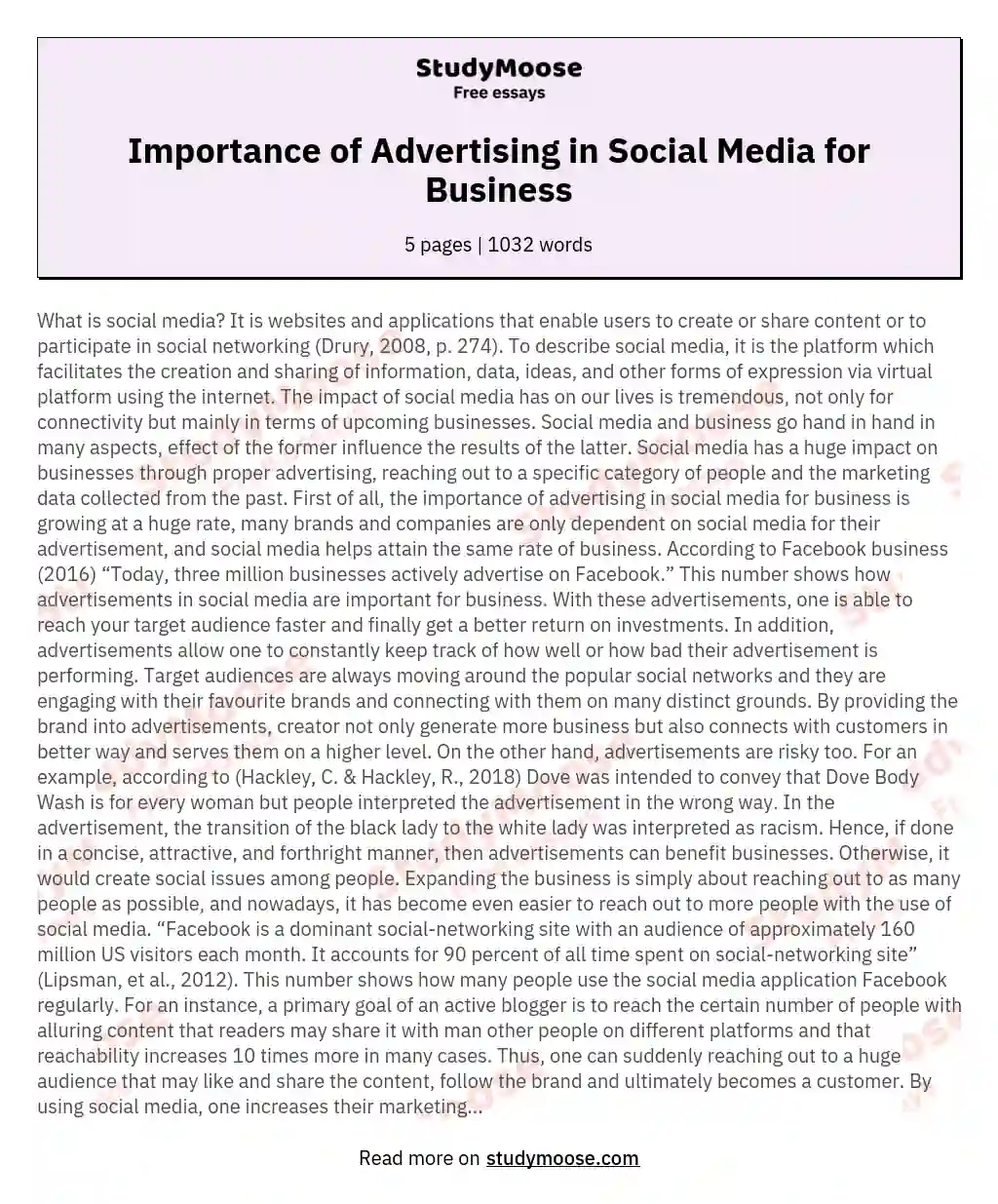 Importance of Advertising in Social Media for Business