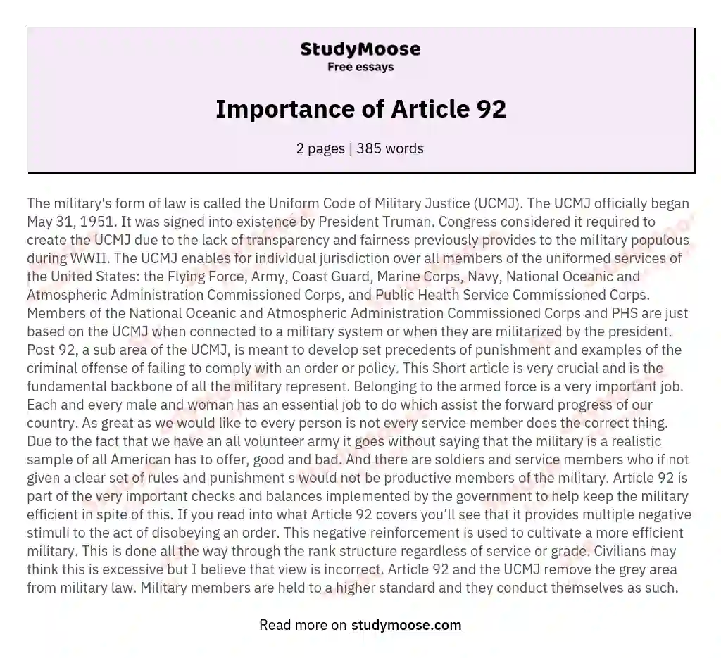 essay on article 24