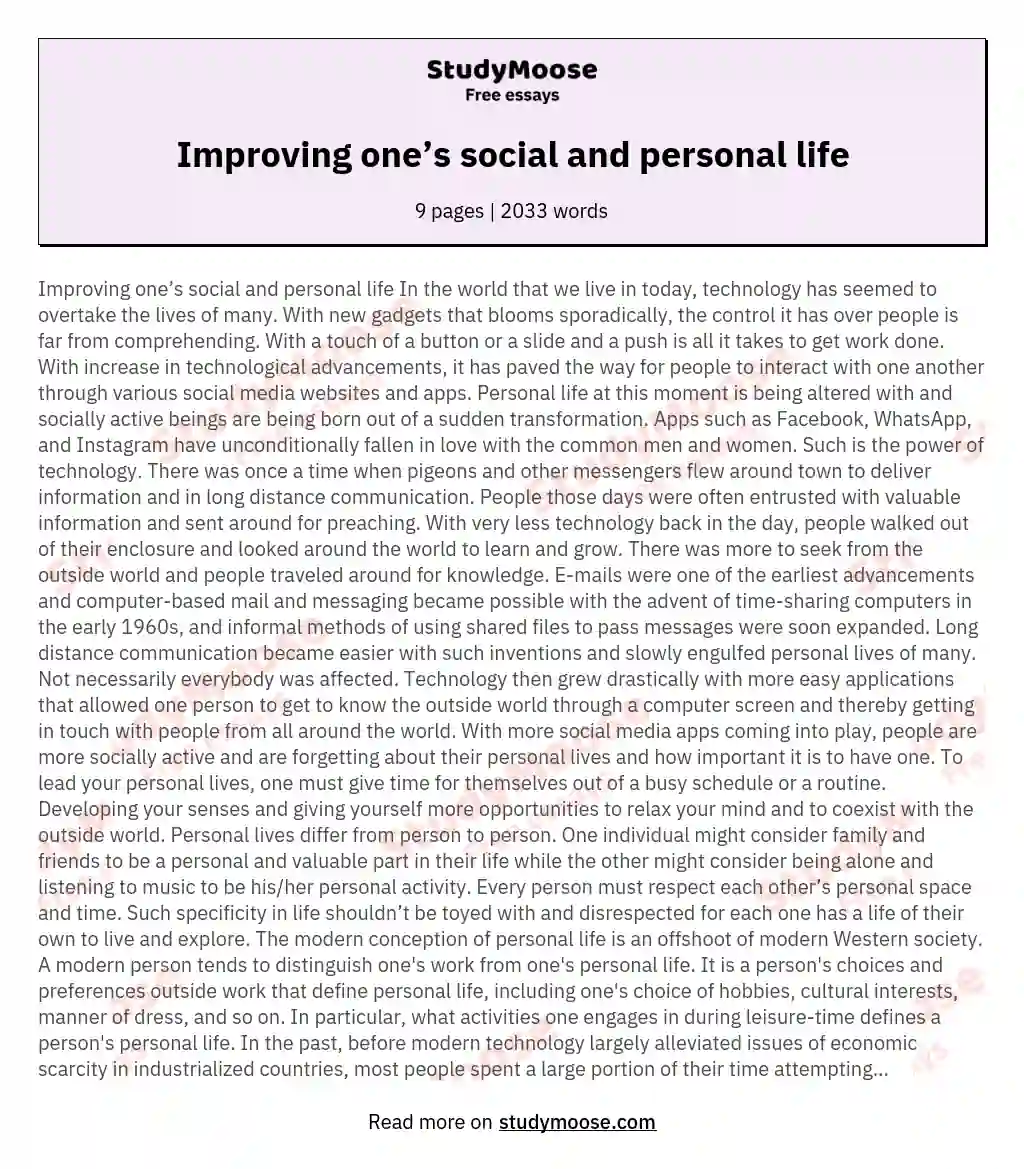 improving-one-s-social-and-personal-life-free-essay-example