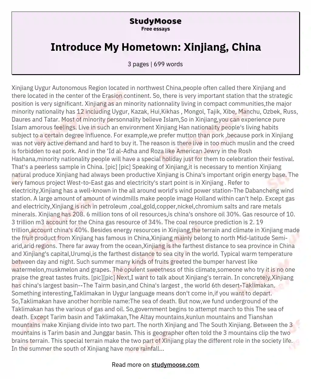 Introduce My Hometown: Xinjiang, China