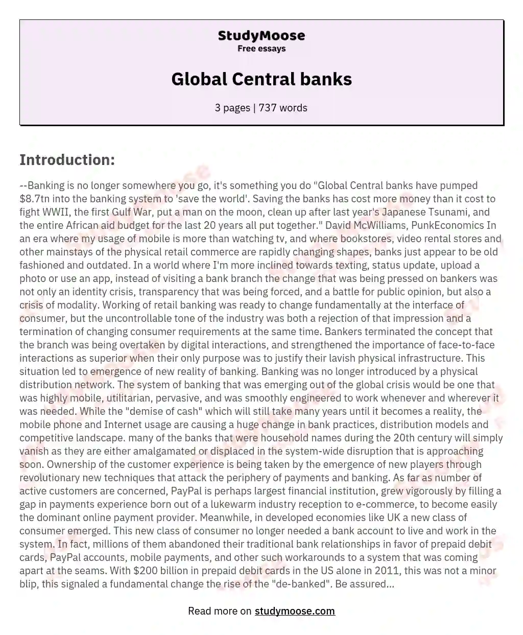 digital banking essay in english