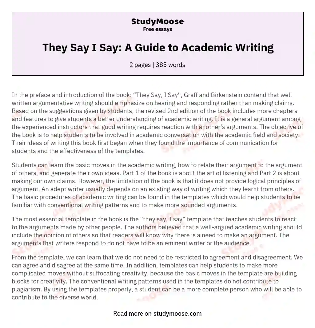 The Power of Templates in Academic Writing Free Essay Example