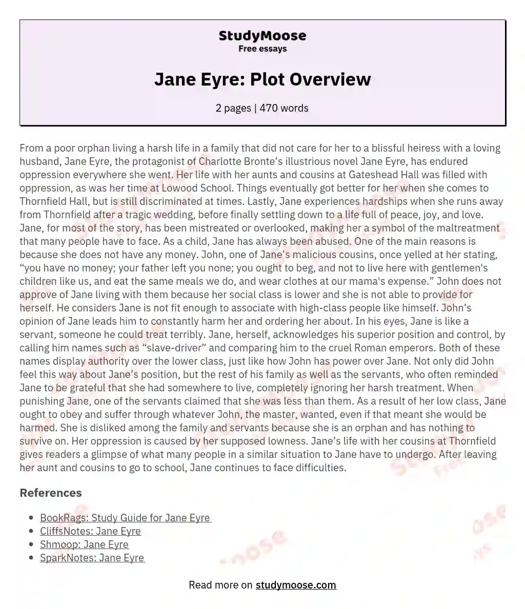 jane eyre a level essay
