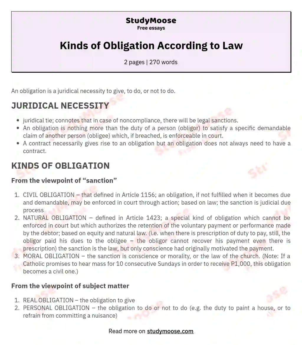 kinds-of-obligation-according-to-law-free-essay-example