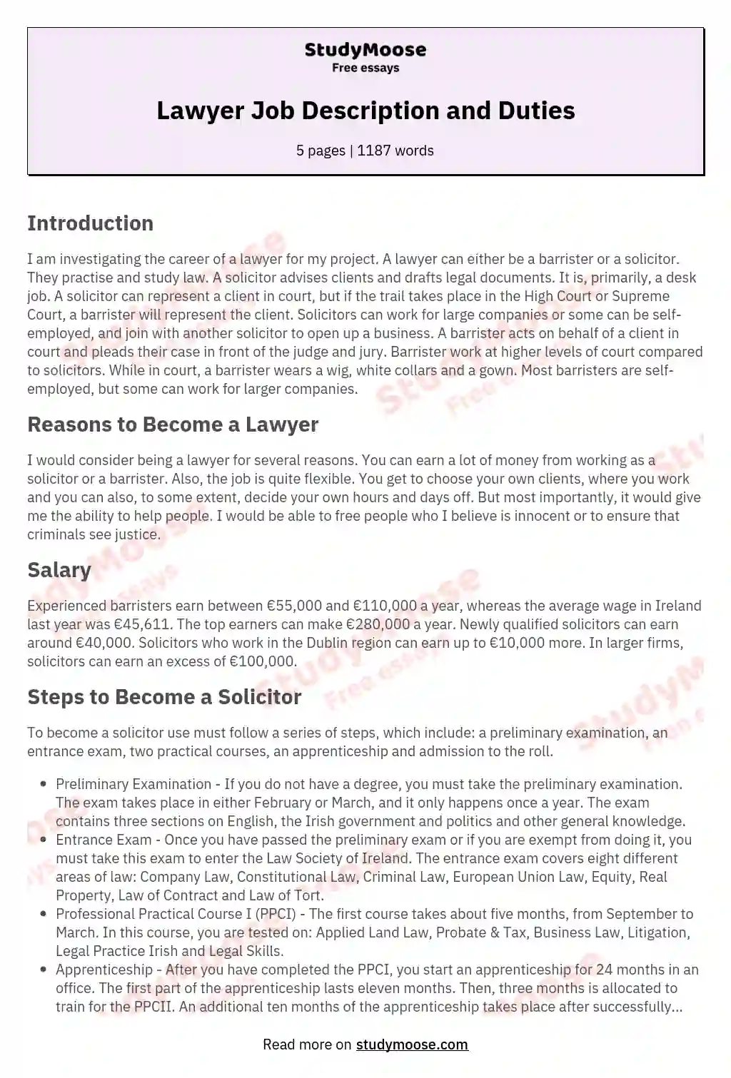 Lawyer Job Description and Duties