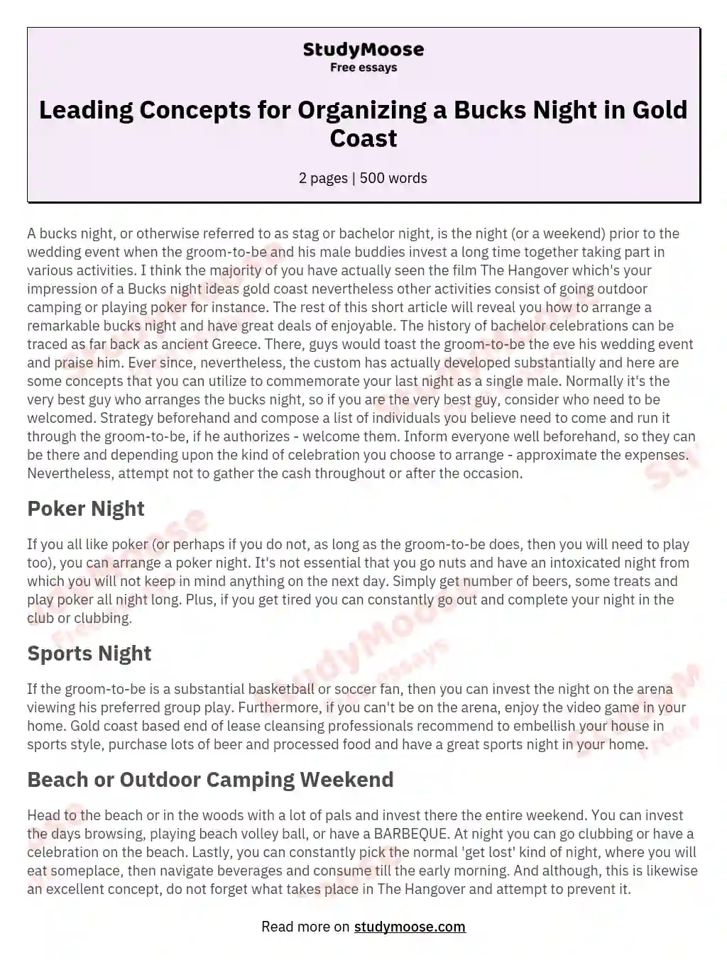 Leading Concepts for Organizing a Bucks Night in Gold Coast