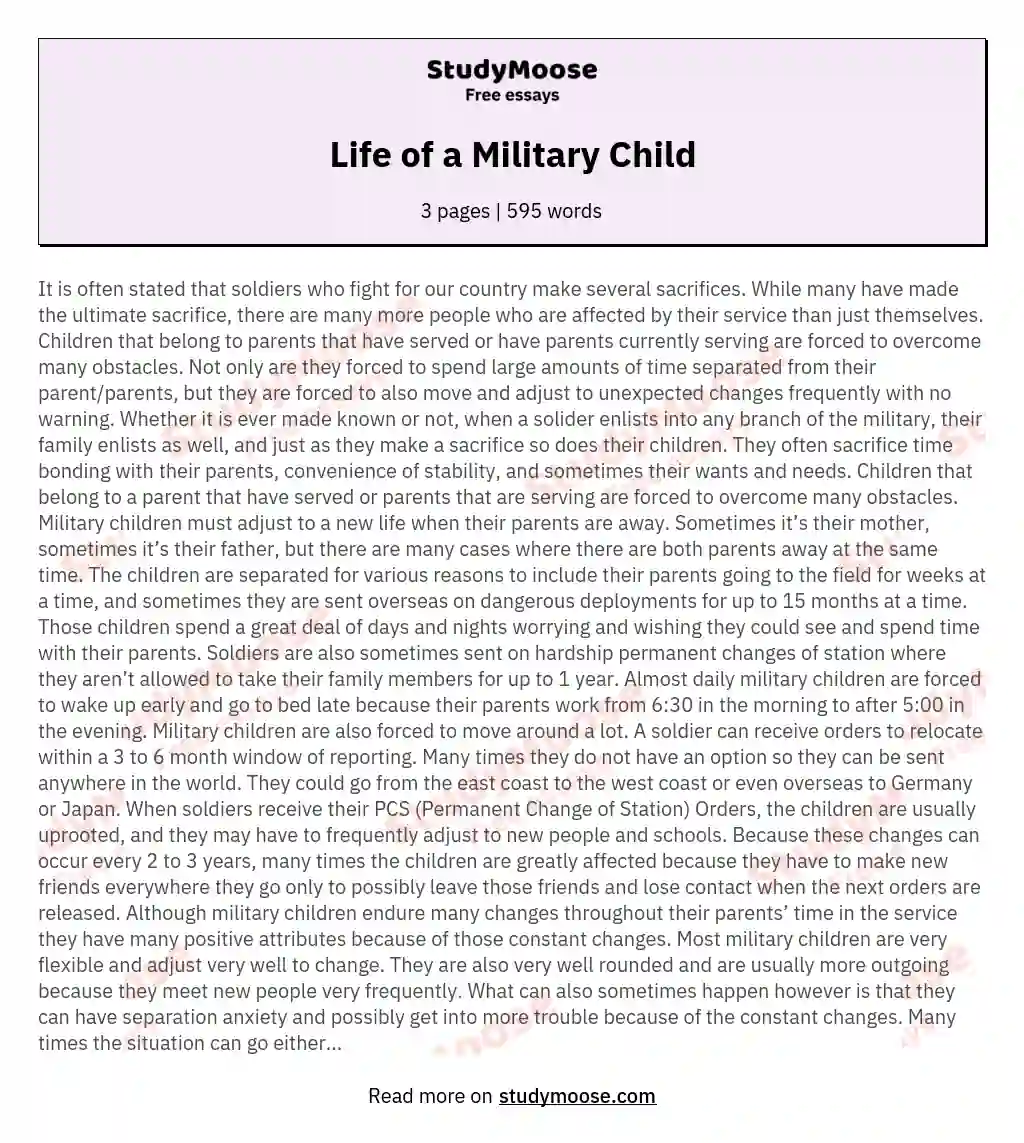 essay on child soldiers