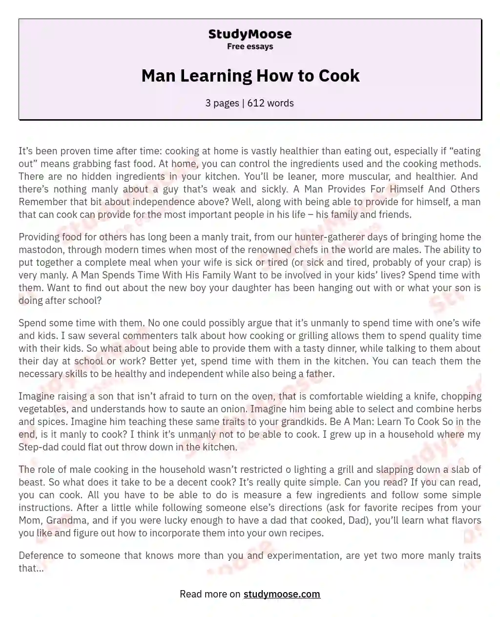 Man Learning How to Cook