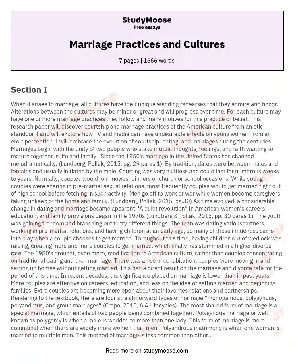 mixed marriages act essay topics