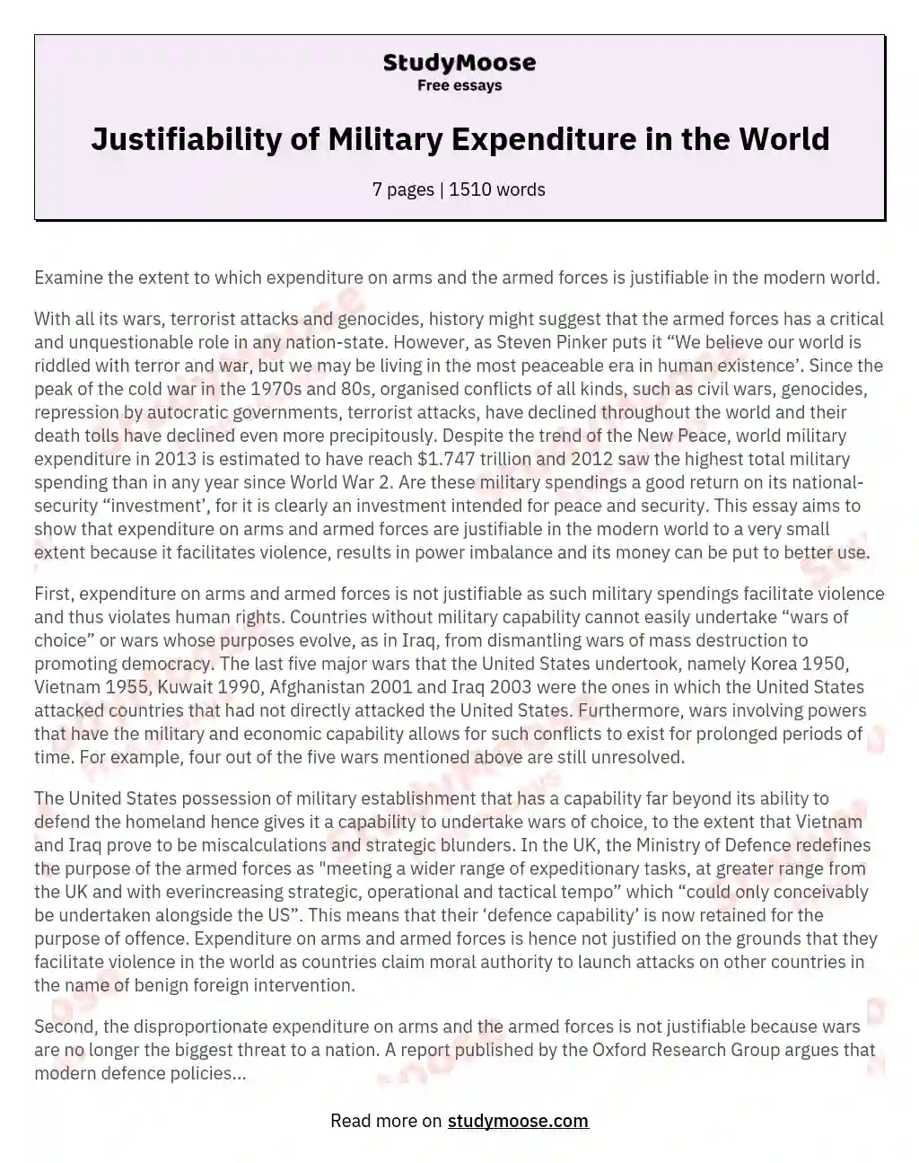 Реферат: Military Spending Essay Research Paper Military SpendingTerm
