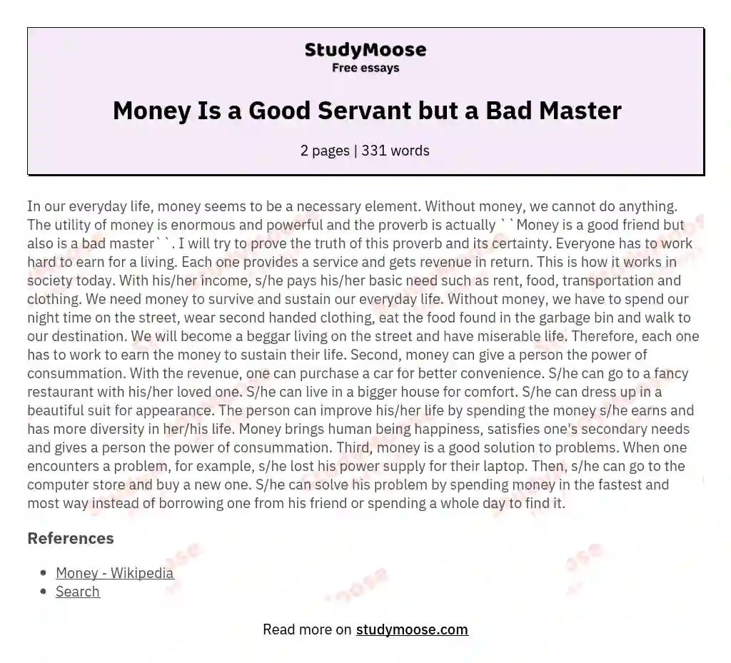 bad servant
