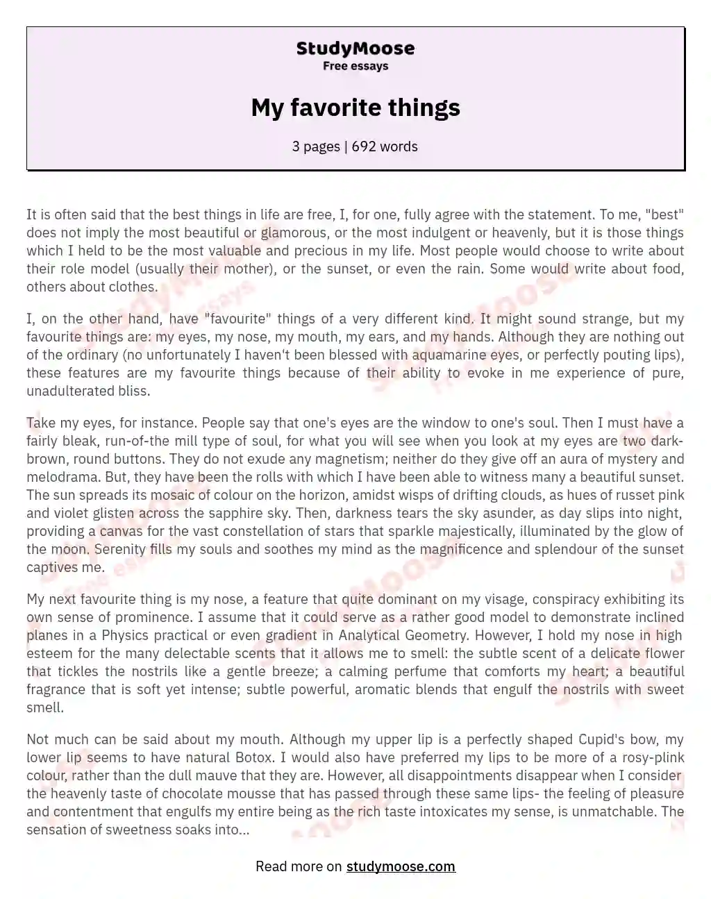 About me - P.S My Favorite Things