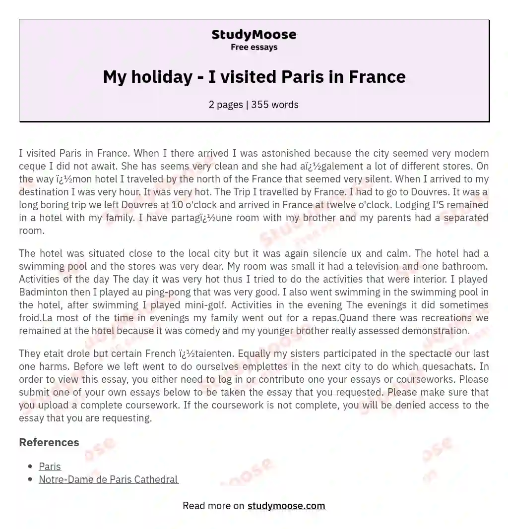 french short essay