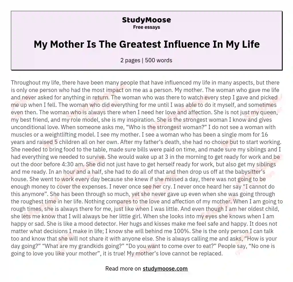 writing a biography about your mother