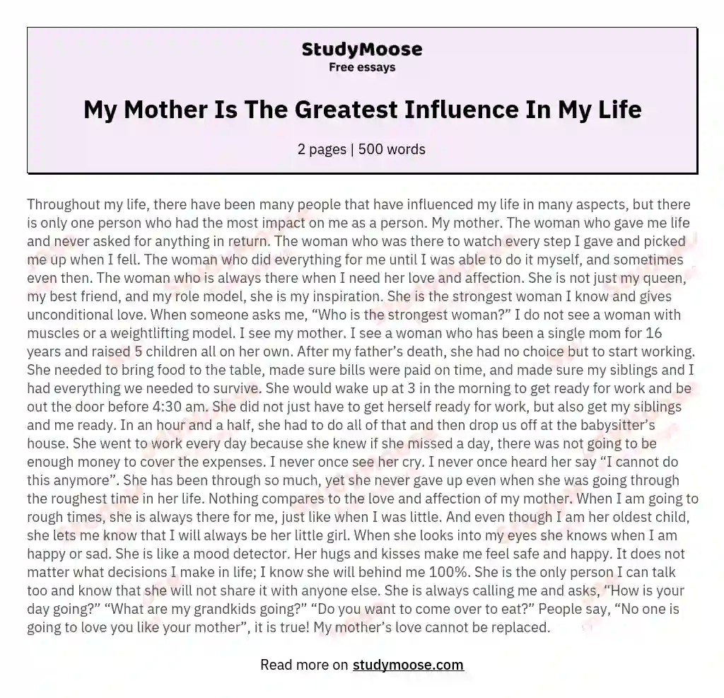  Para On My Mother Short Paragraph On My Mother In 200 Words 2022 10 10