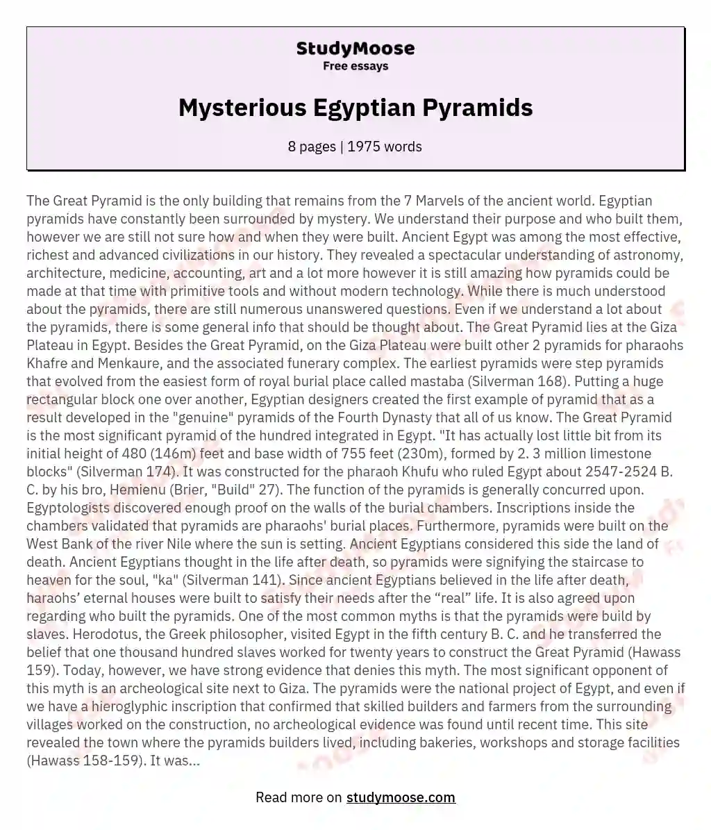 Mysterious Egyptian Pyramids