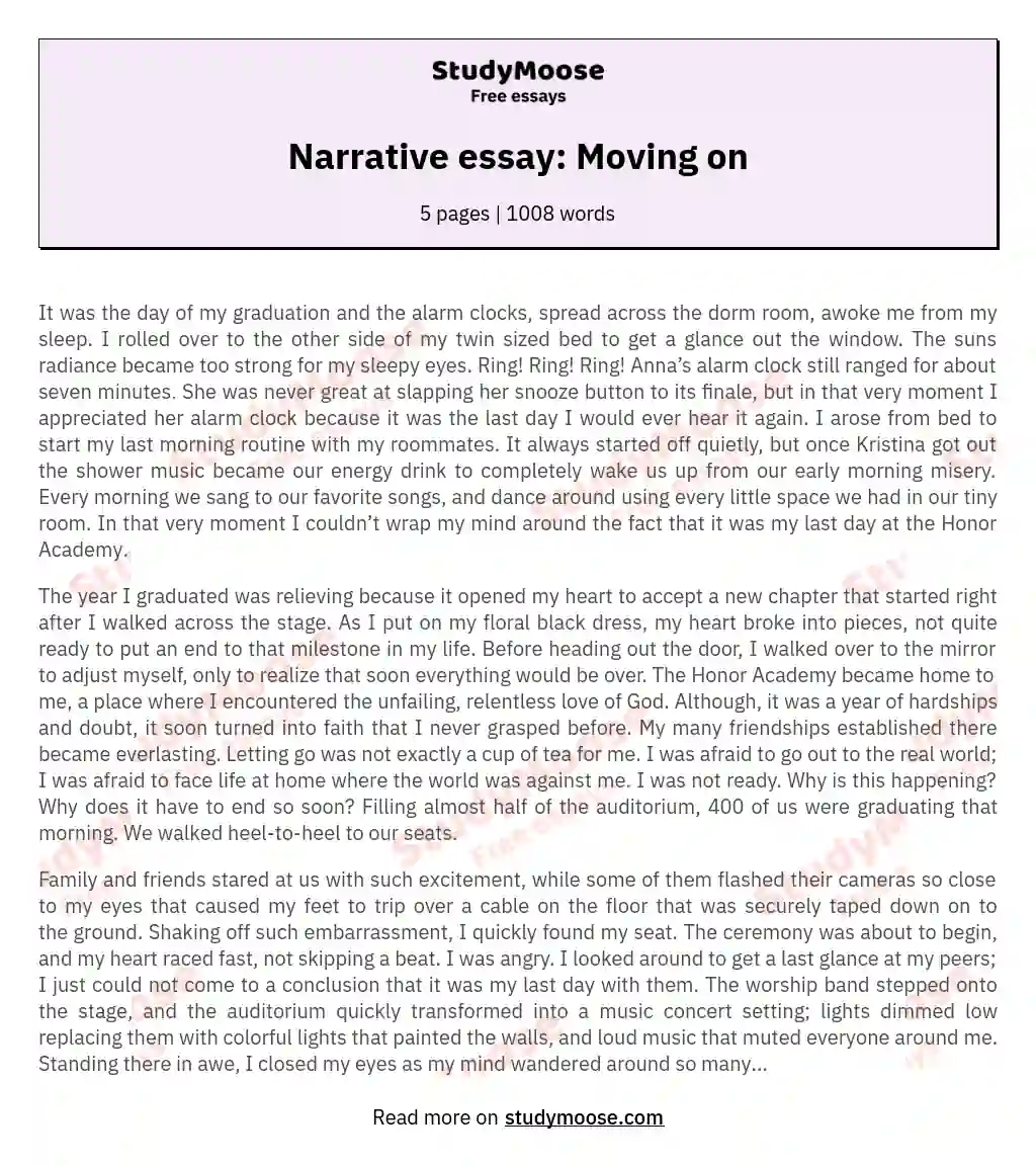 narrative-essay-moving-on-free-essay-example