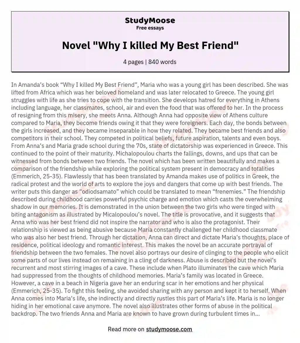 my best friend essay