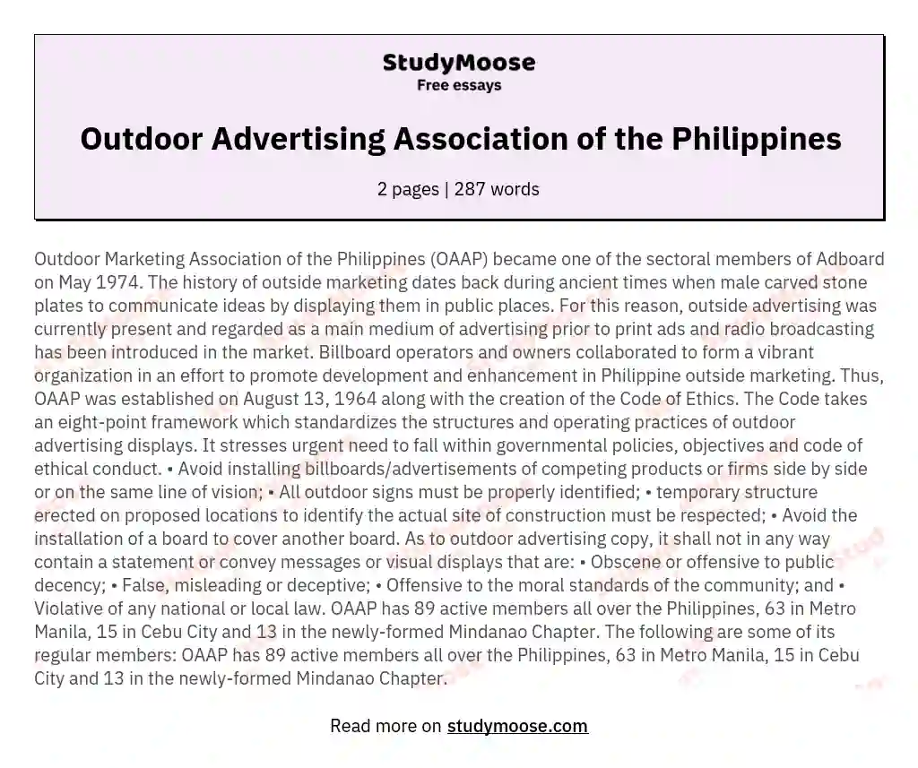 Outdoor Advertising Association of the Philippines