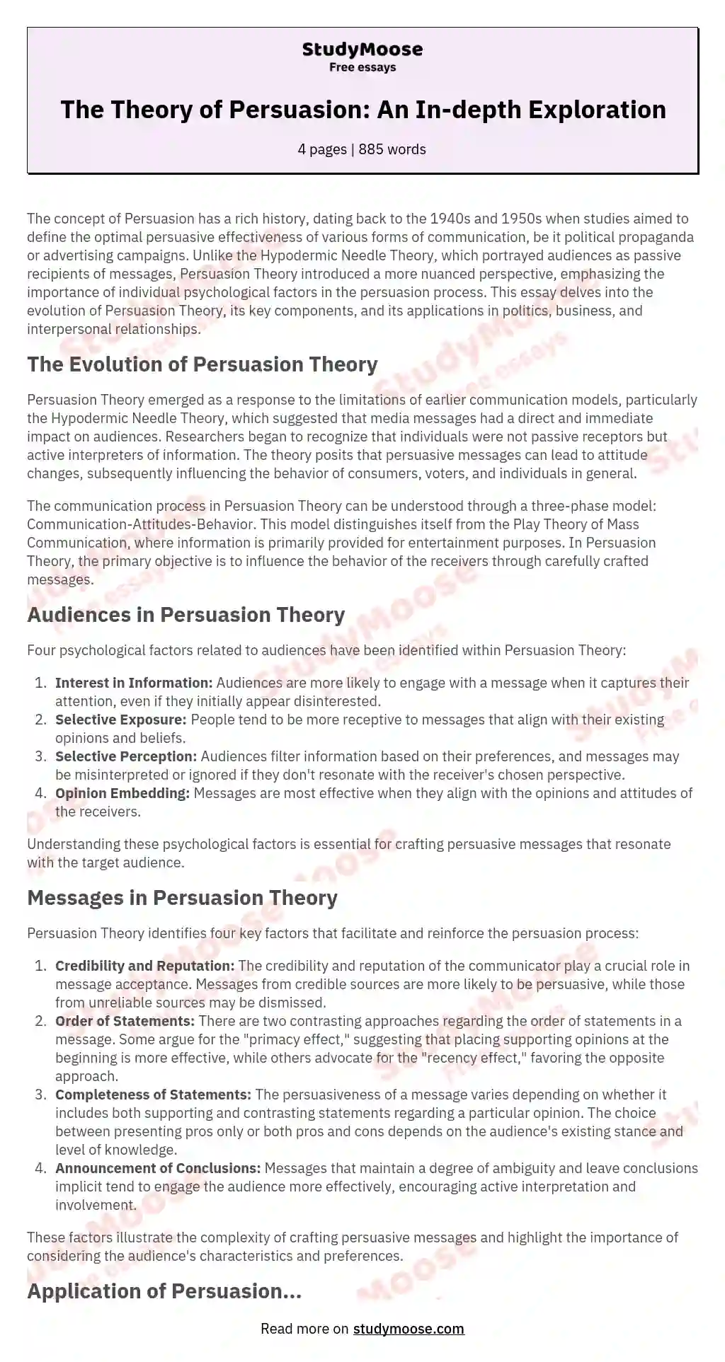 Persuation in Communication