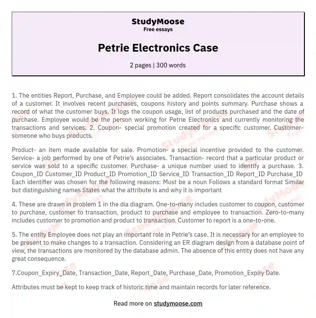 Petrie Electronics Case