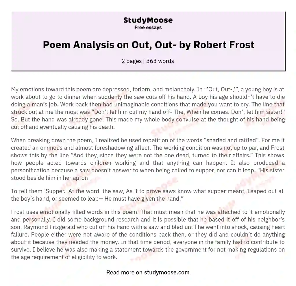 summary of the poem birches by robert frost