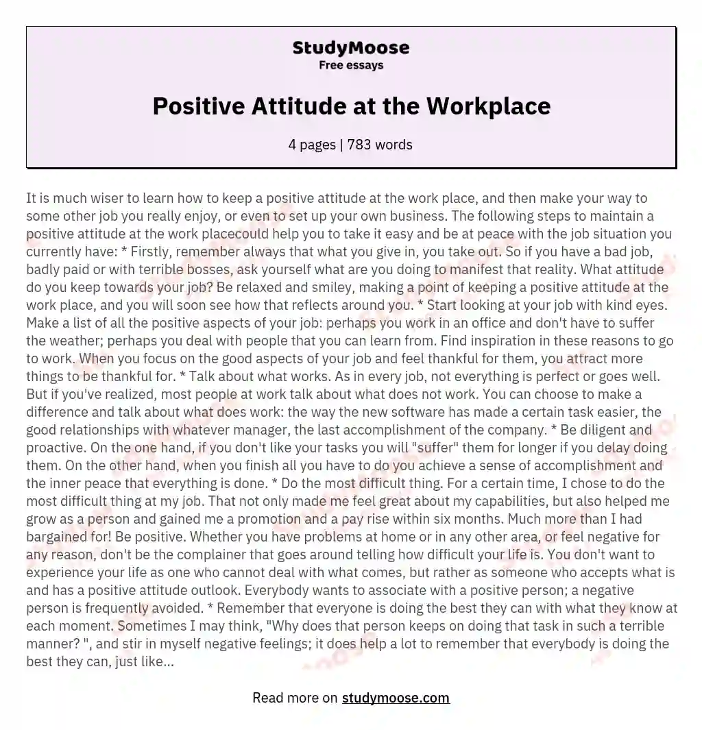 positive-attitude-at-the-workplace-free-essay-example