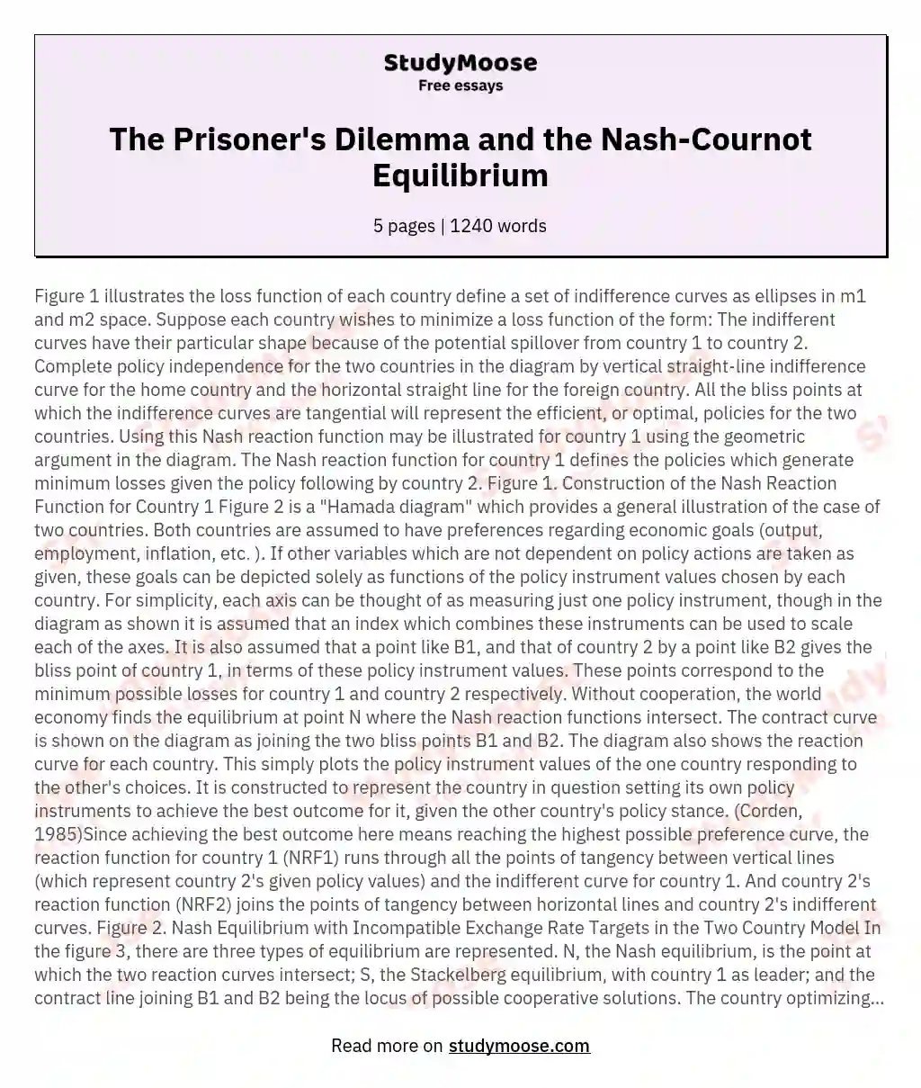 The Prisoner's Dilemma and the Nash-Cournot Equilibrium