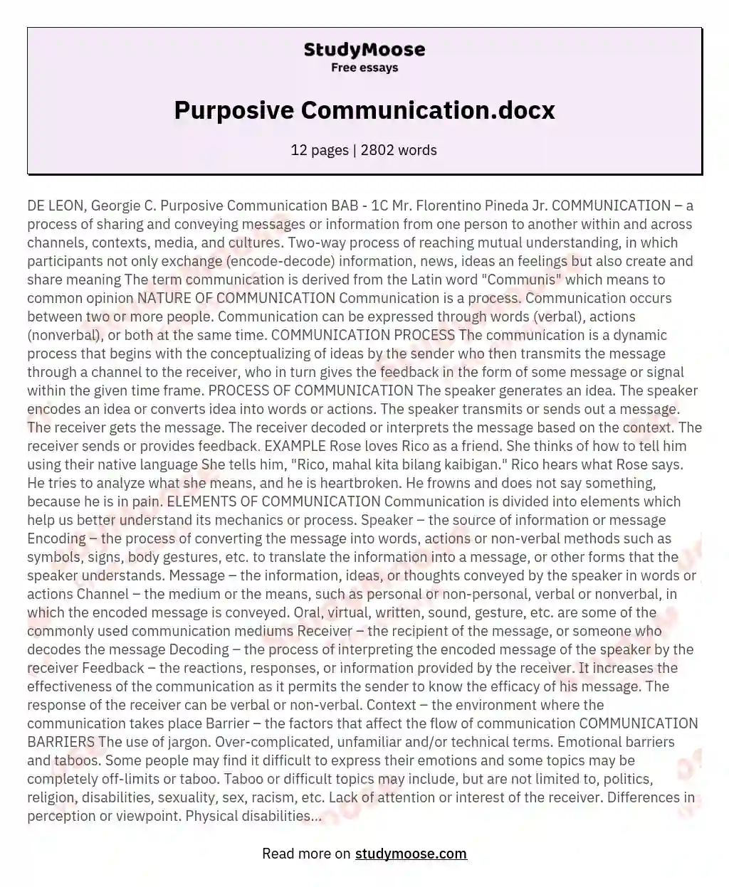 research paper personal communication