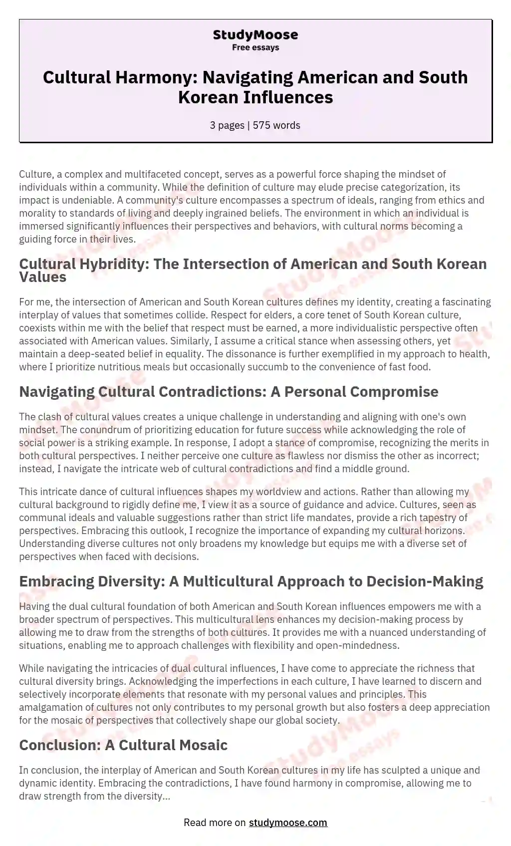  What Is Culture Essay Examples Food And Culture Essay Example 2022 