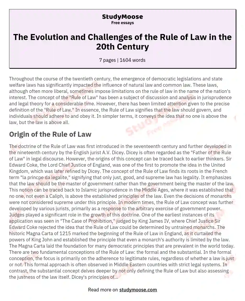 Exploring the Ambiguities and Implications of Rule of Law