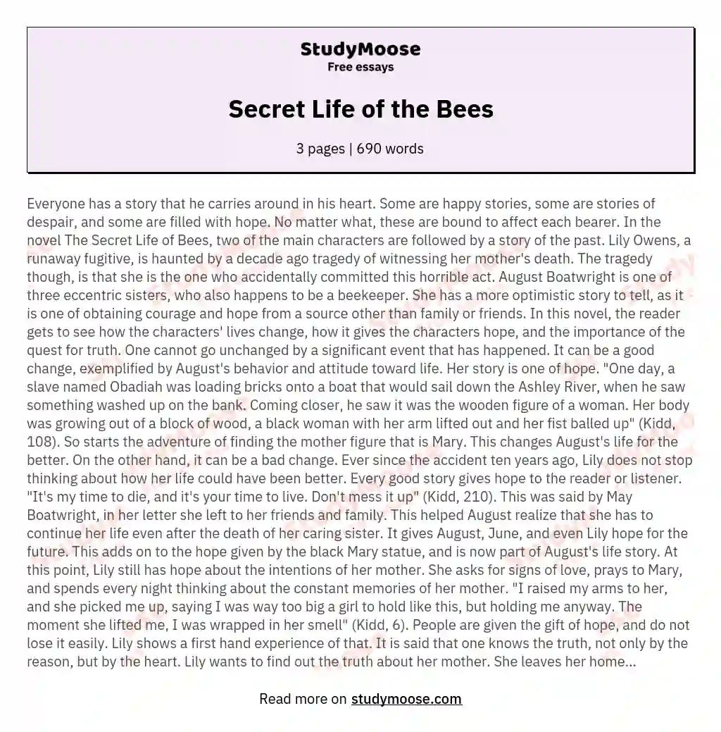 Secret Life of the Bees