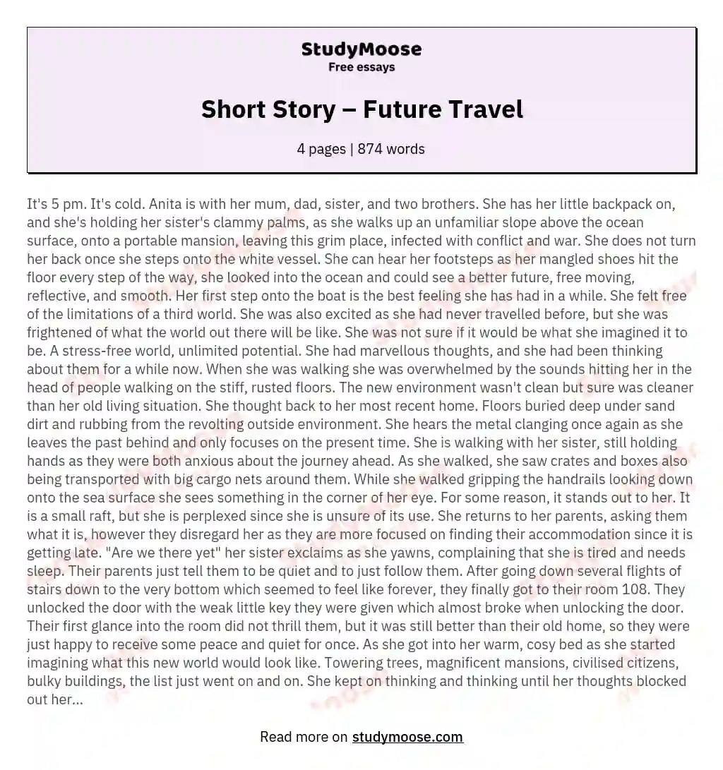 Time Travel Short Story Essay | peacecommission.kdsg.gov.ng