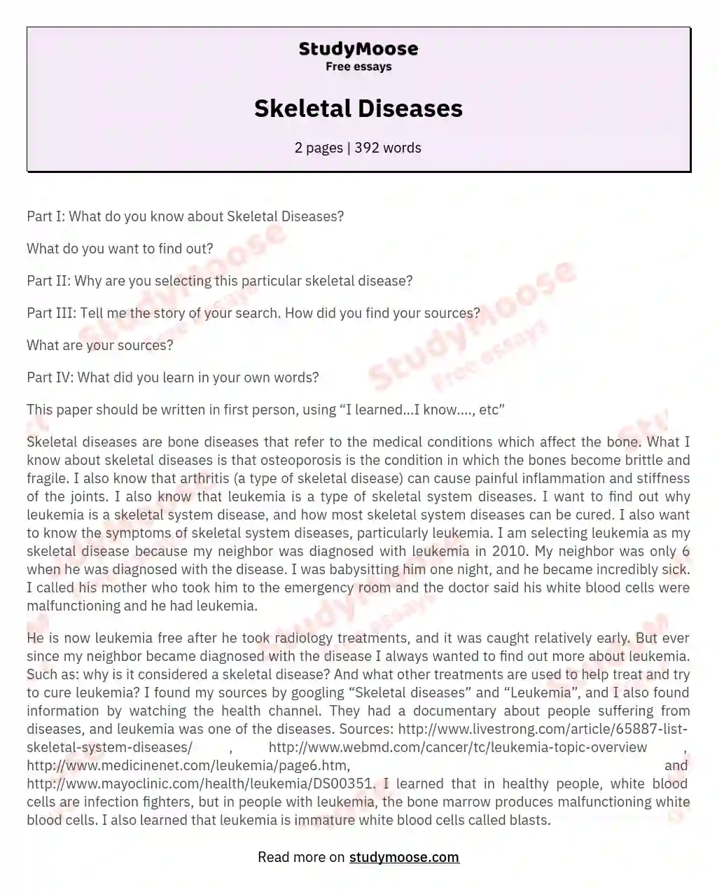 Skeletal Diseases