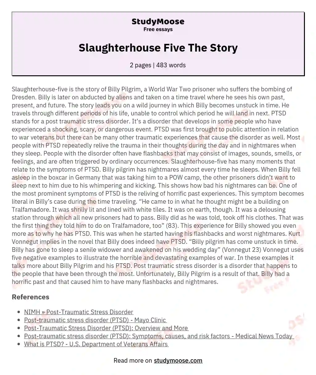 Slaughterhouse Five The Story