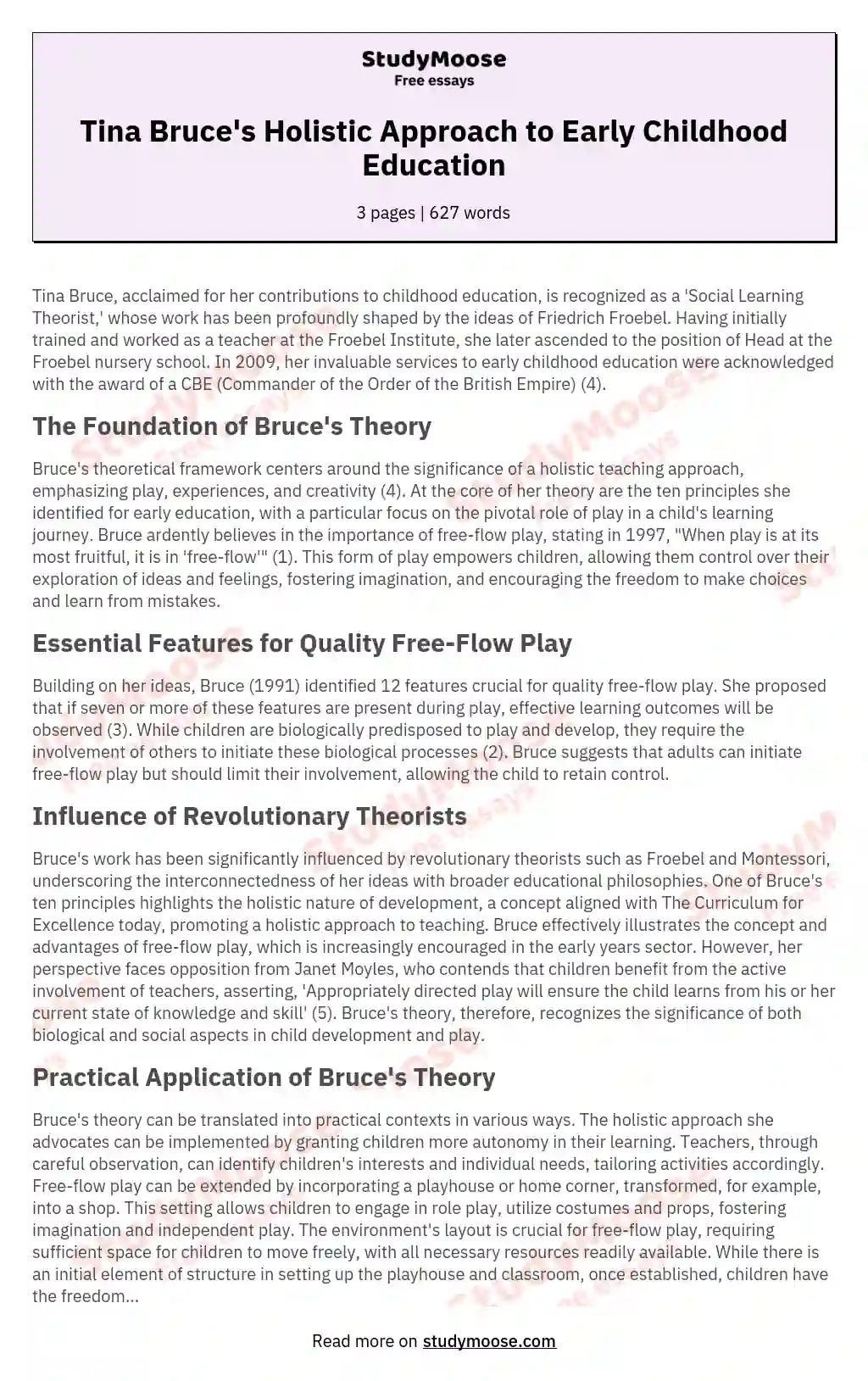 tina bruce theory of play