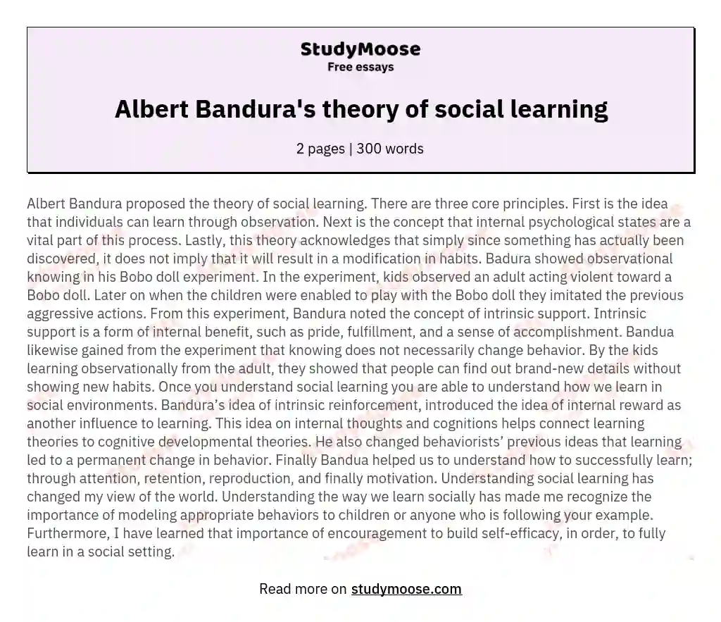 albert-bandura-s-theory-of-social-learning-free-essay-example