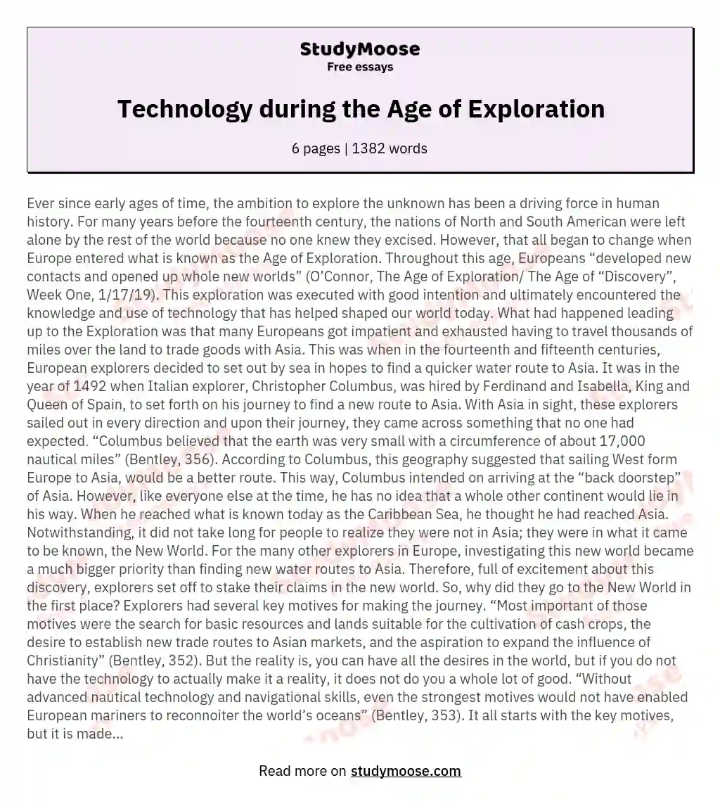 age of exploration essay prompts
