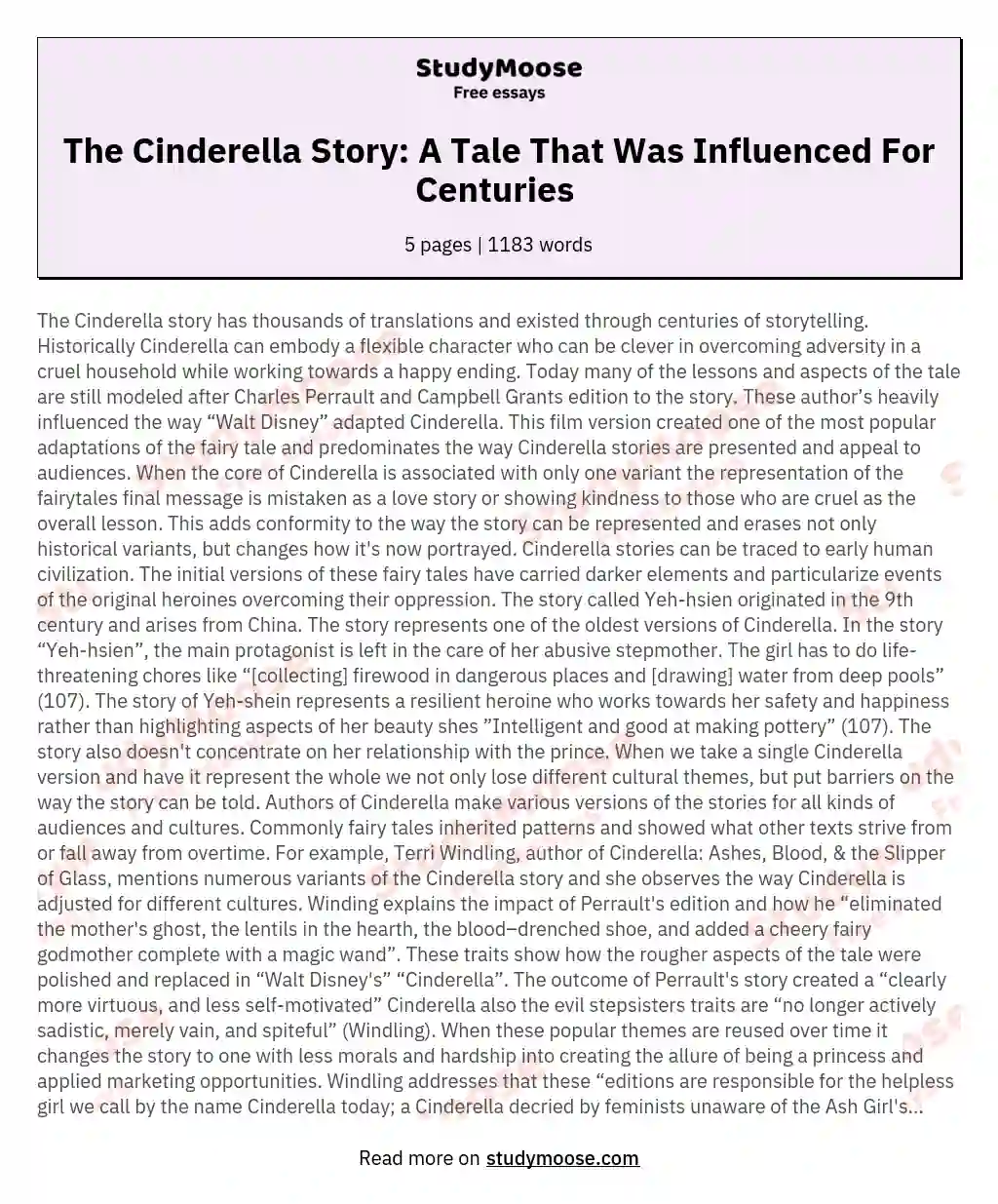 The Cinderella Story: A Tale That Was Influenced For Centuries 