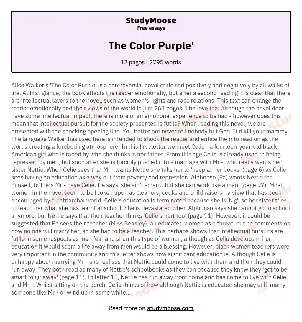 The Color Purple'