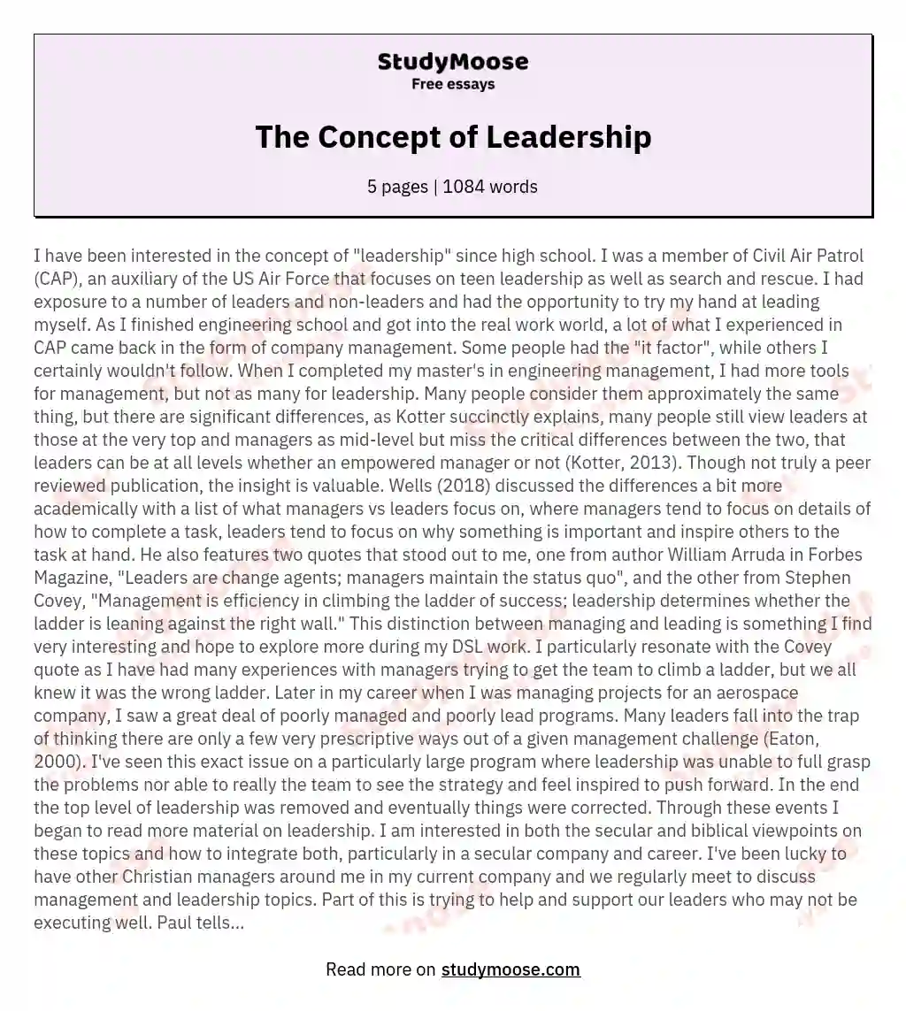 catchy title for leadership essay