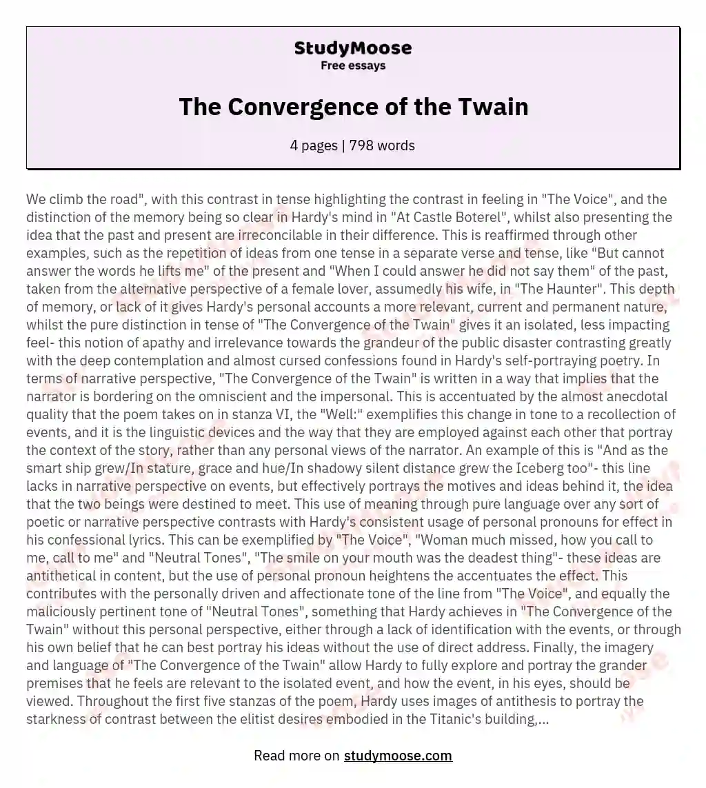 The Convergence of the Twain essay