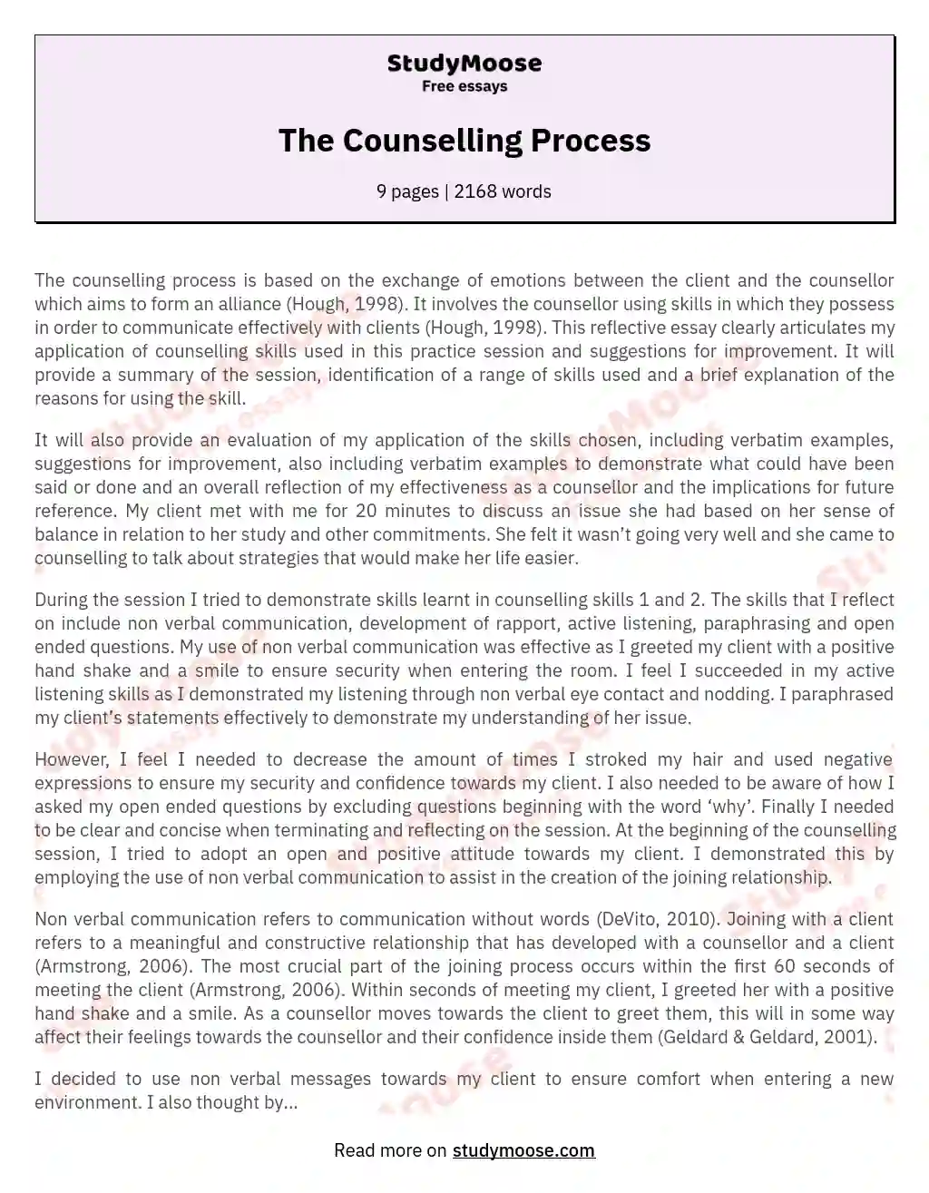 counselling essay