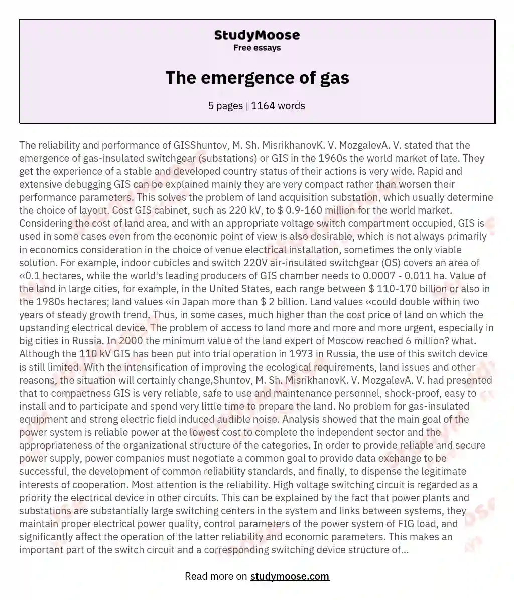 an essay about natural gas