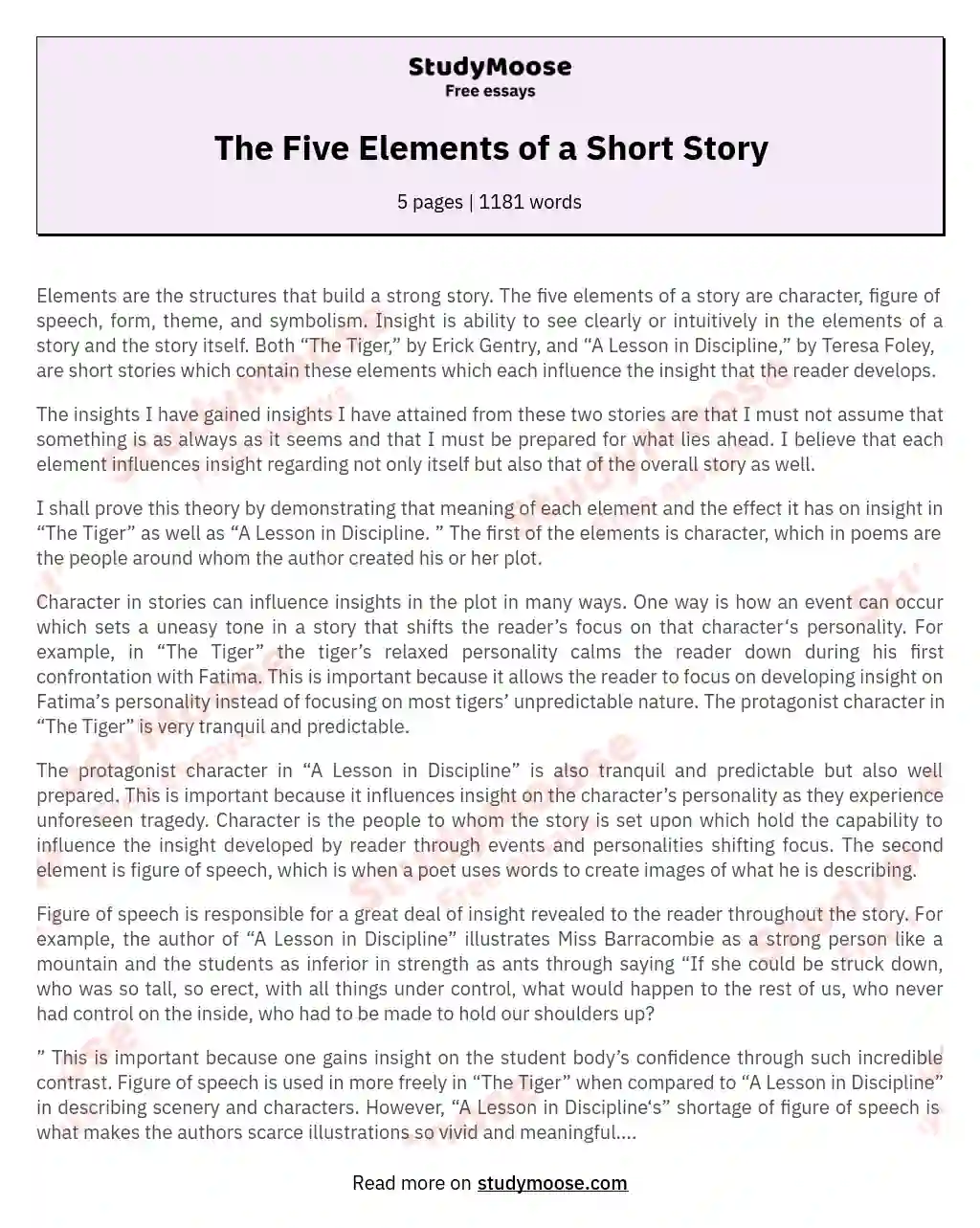 topics for a short story essay