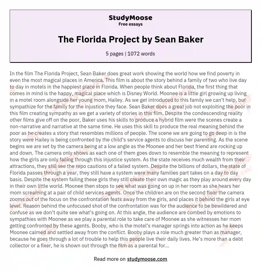 The Florida Project by Sean Baker